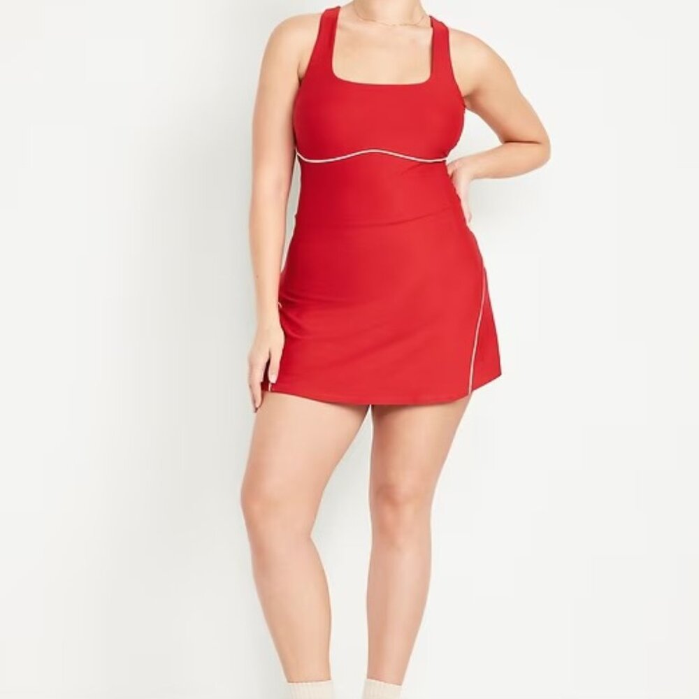 NEW | Old Navy | PowerSoft Athletic Dress | Sanguine Red | Large